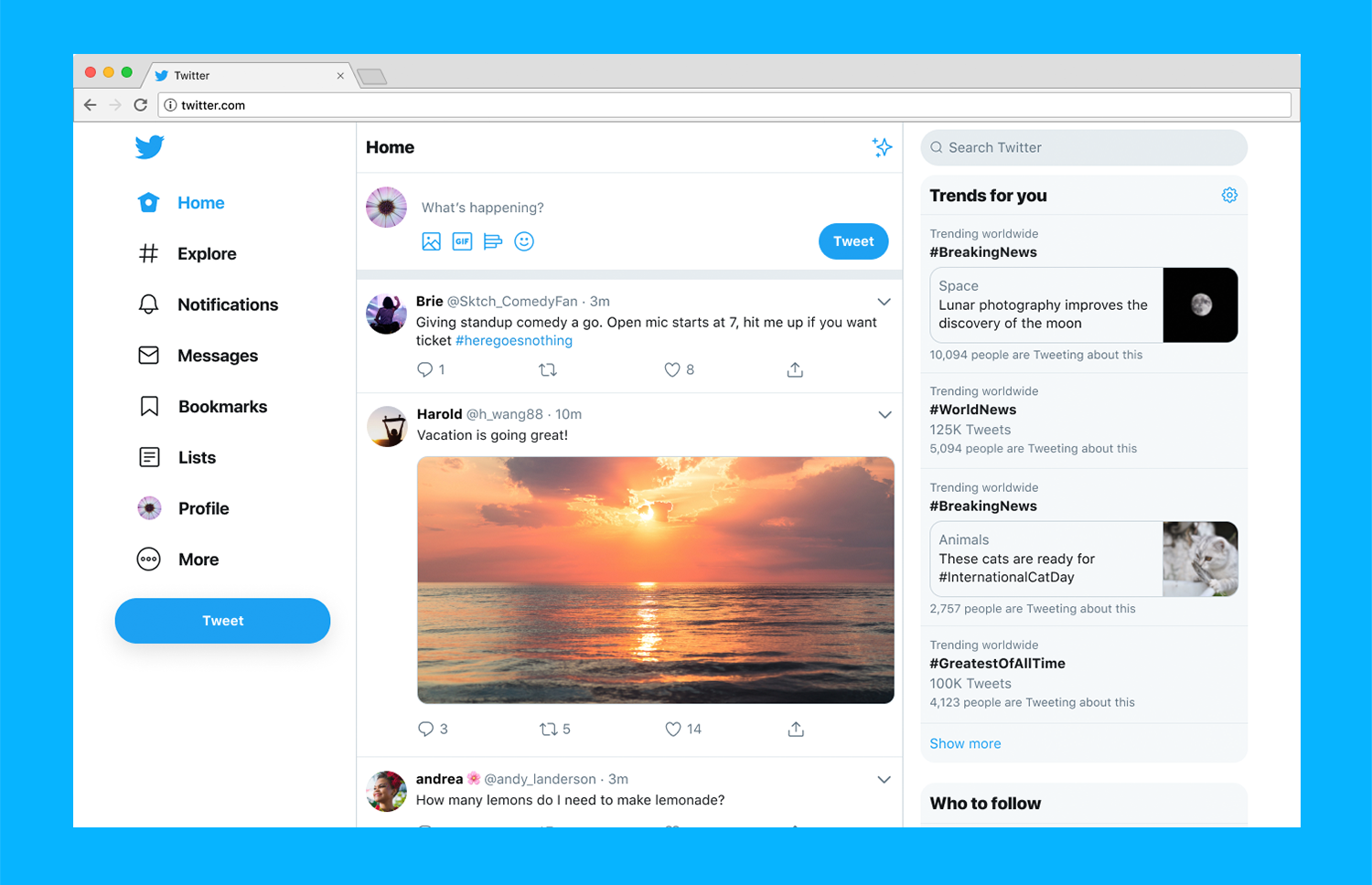 Twitter.com launches its big redesign with simpler navigation and more features