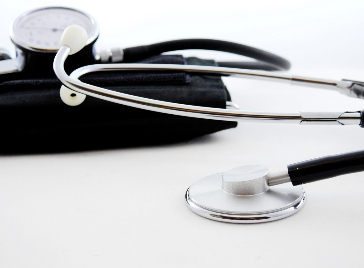 A picture of a blood pressure cuff and stethoscope, common devices doctors like Dr. James Murtagh use.